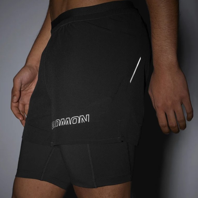 Bermudas Salomon Cross 2in1 Hombre Negros | MX FOZL319